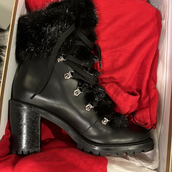Christian Louboutin Fanny Boots. Real Mink! - Picture 4 of 6